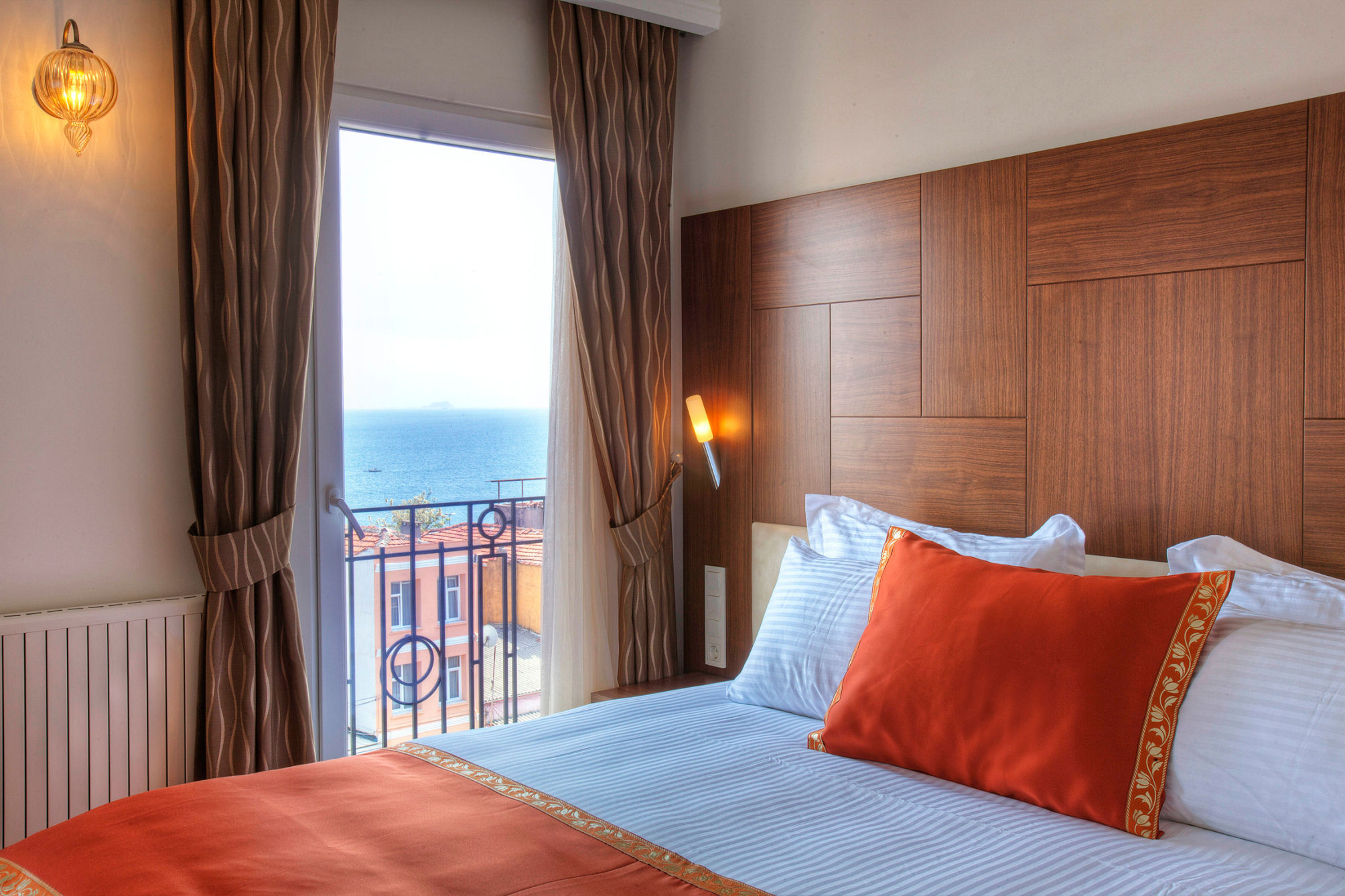 Tweepersoonskamer met 1 of 2 bedden, superior, uitzicht op zee
