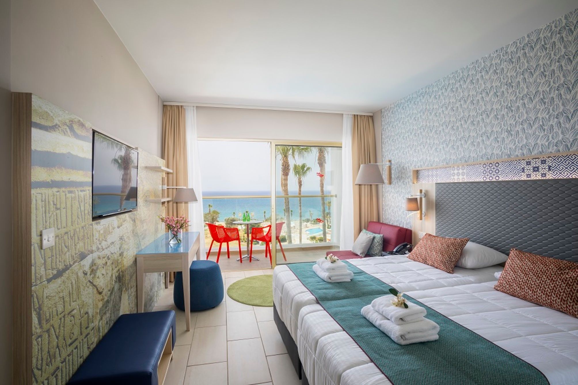 Zweibett-/Doppelzimmer mit Meerblick