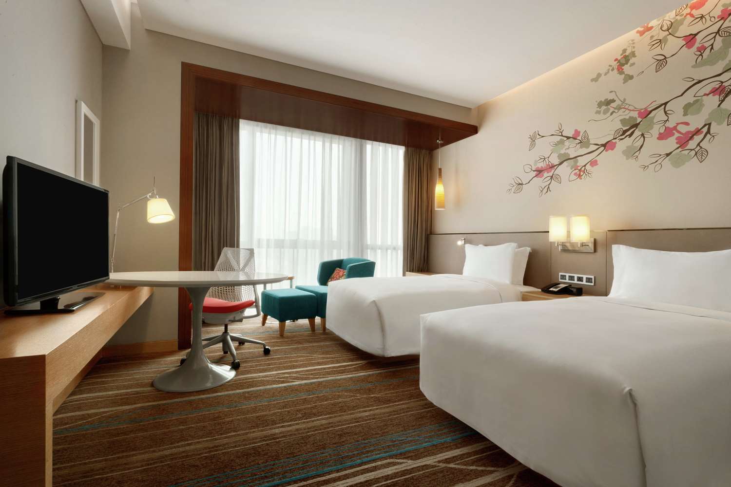 2 twin beds