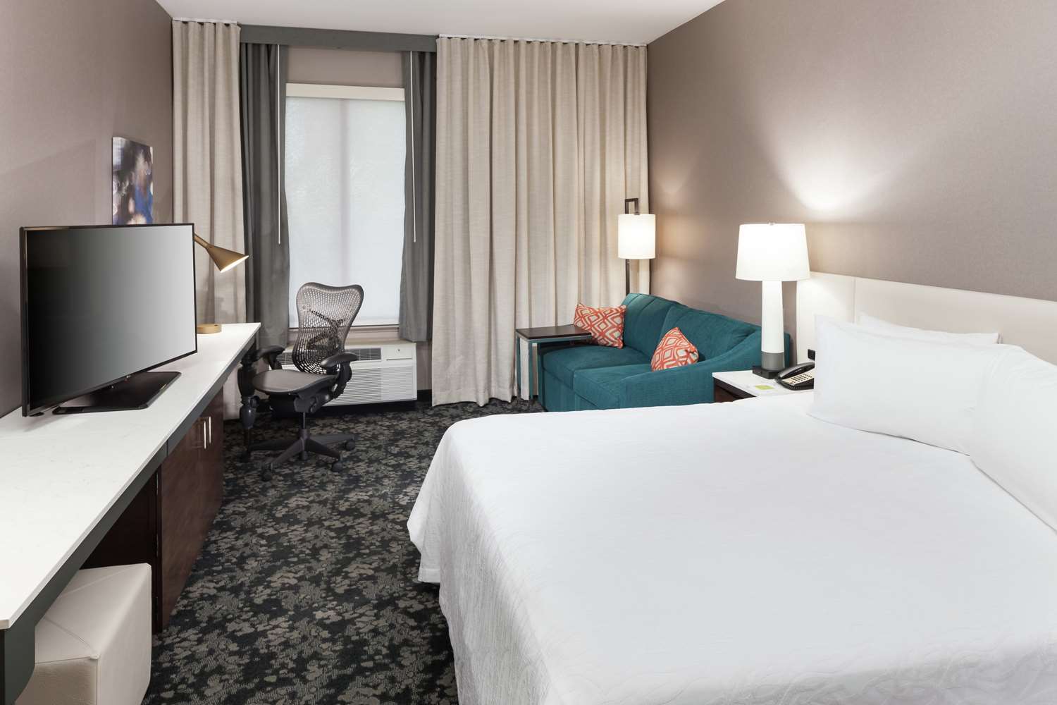 1 king bed w/ sofabed