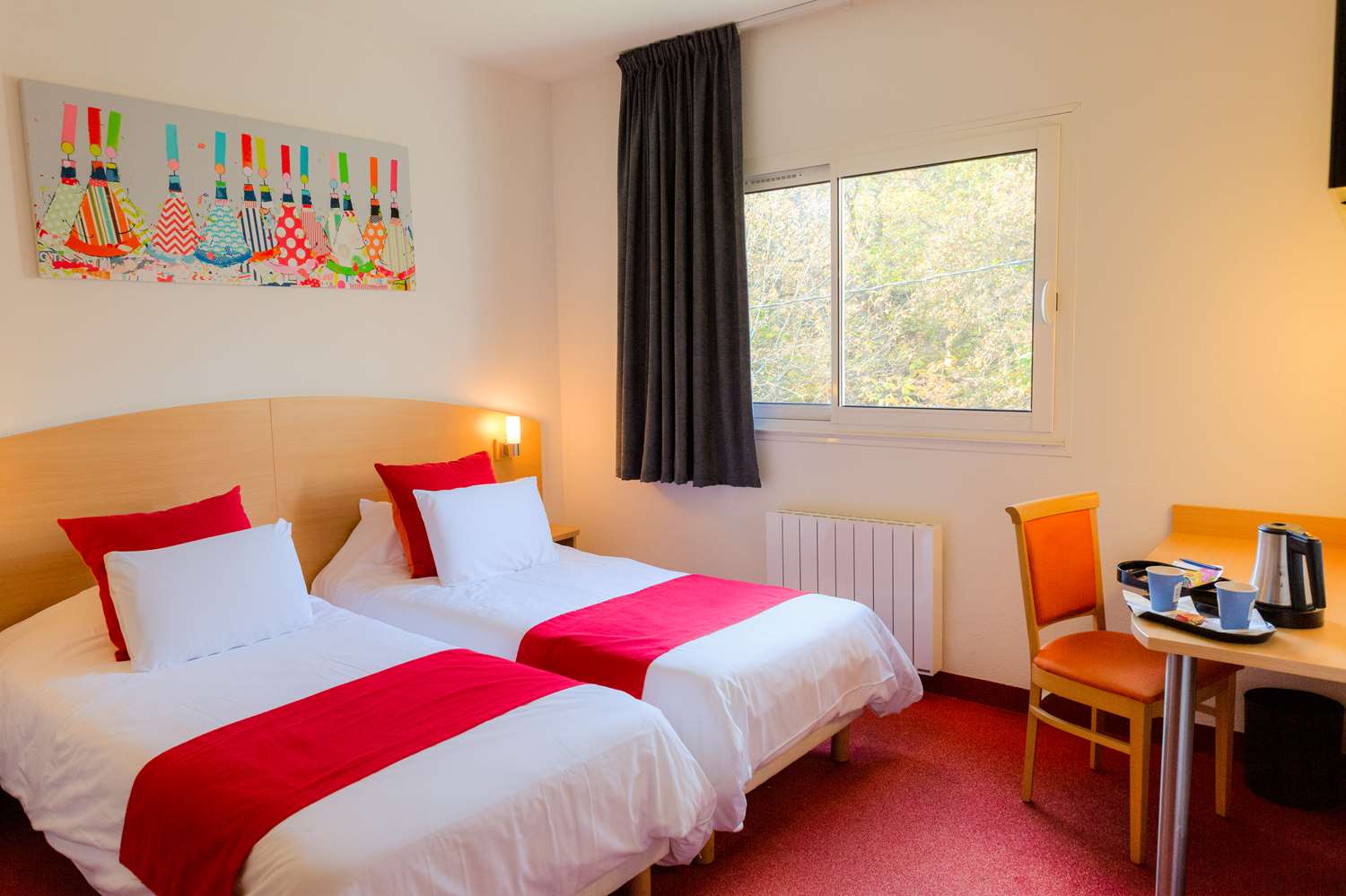 Chambre avec 2 lits