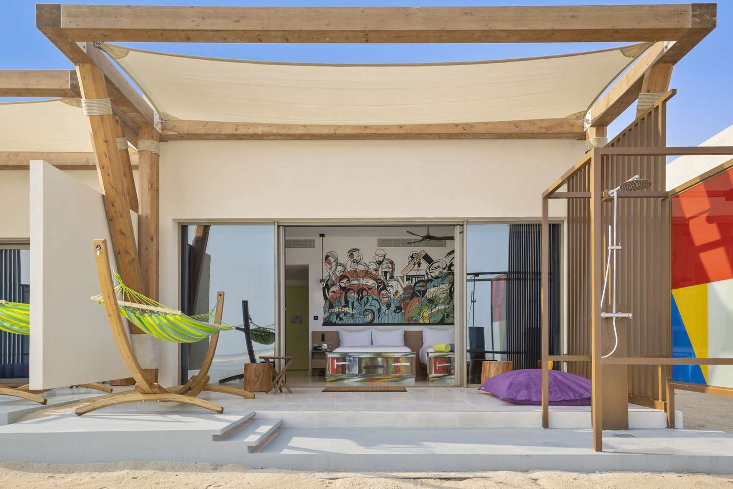 Zweibettzimmer mit Meerblick und Strandblick
