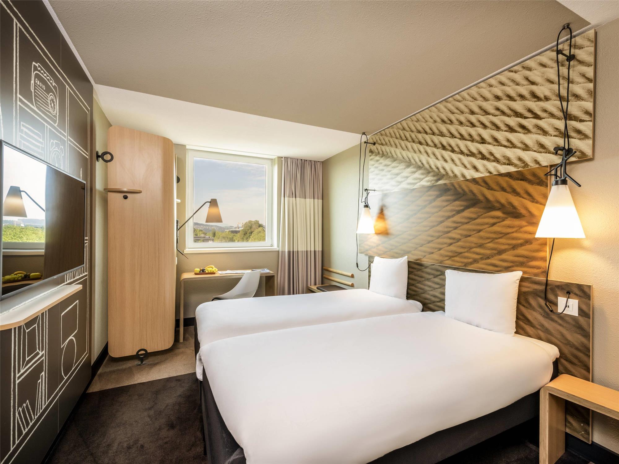 Chambre avec 2 lits
