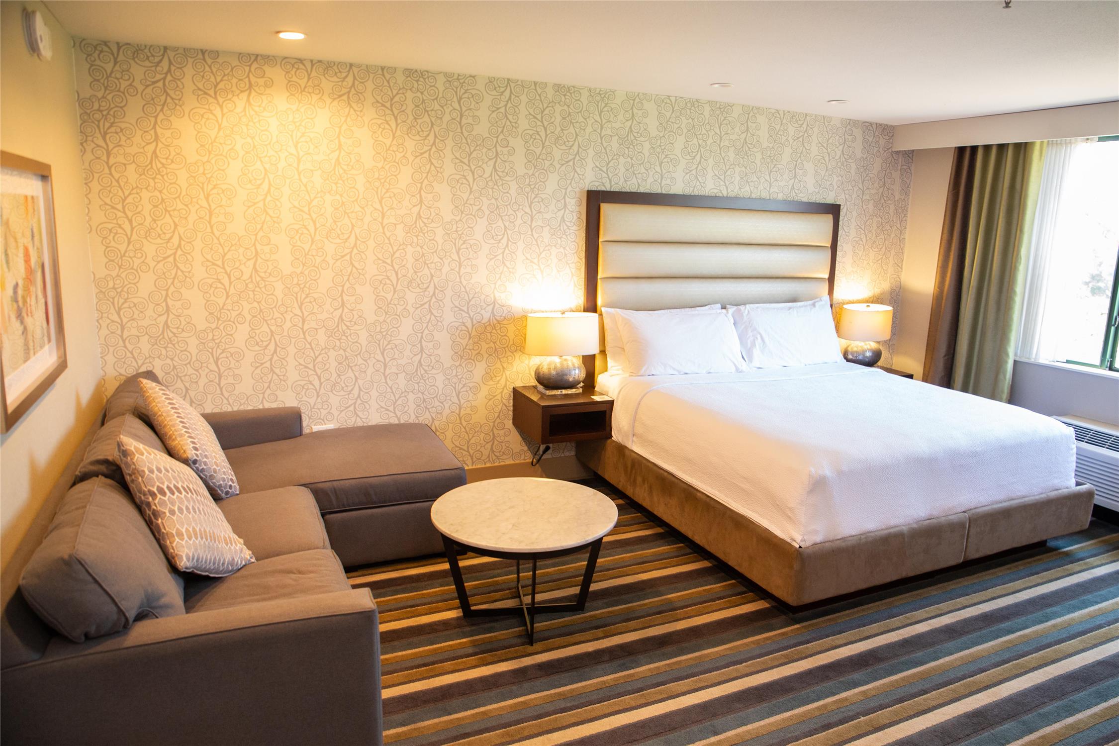 1 king bed junior suite with queen sofabed fireplace