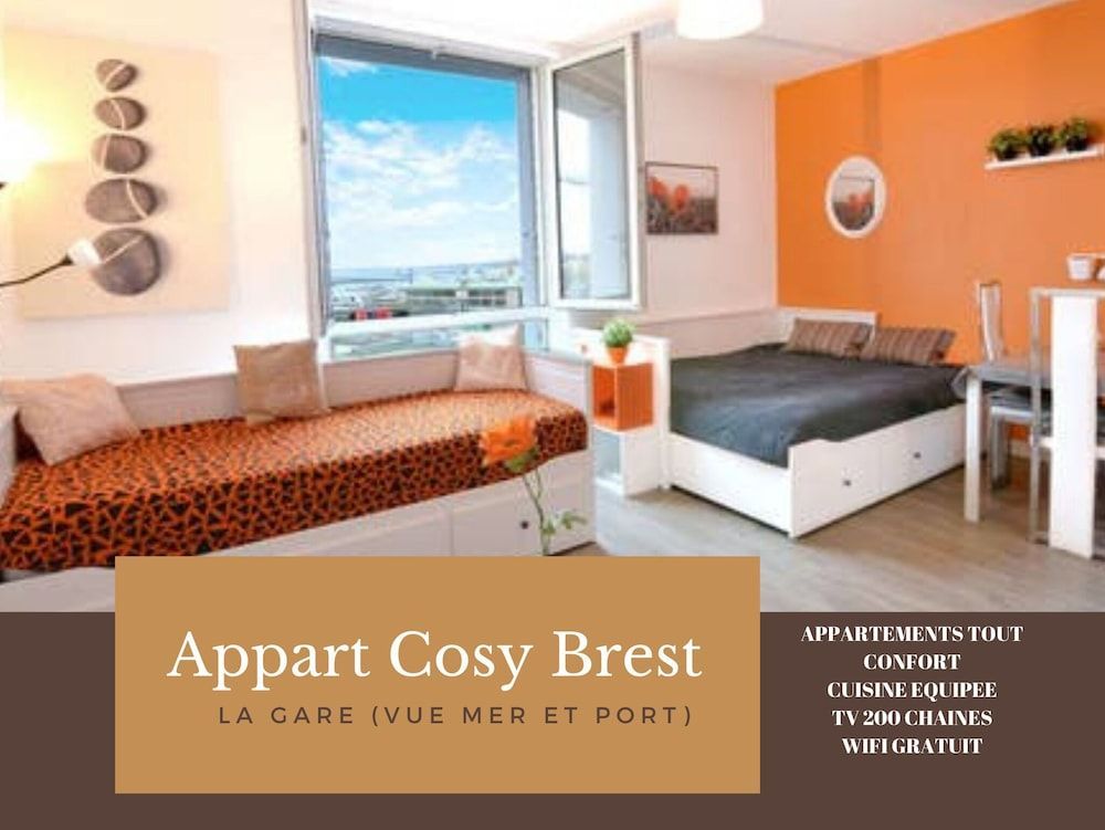 Appart Cosy Brest (La gare) vue mer 2