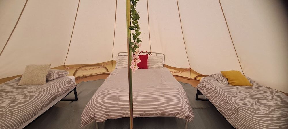 Cozy Dog Friendly Hot Tent With Log Burner & Logs 2