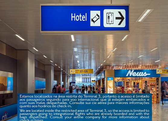 TRYP BY WYNDHAM São Paulo Airport - Hotel de Transito Terminal 3 INTERNACIONAL - Lado Ar - Área restrita á passageiros já embarcados e sem bagagens para despachar - Transit Hotel, only carry-on 1