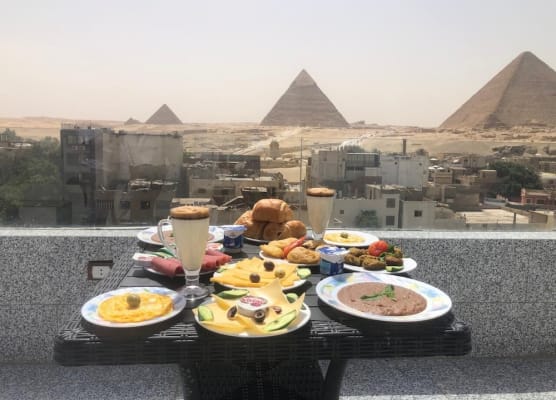 Middle East pyramids view 1