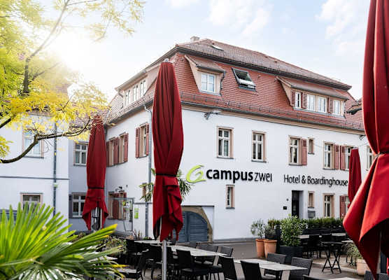 Hotel CampusZwei Komfortable Doppelzimmer & Apartments mit Küche Zentral in Ludwigsburg ideal für Business & Langzeitaufenthalte 24h Check in Kinder bis 14 Jahre übernachten kostenlos 1