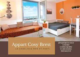 Appart Cosy Brest (La gare) vue mer 2