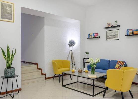 Yellow house with private parking by Adex travel 1