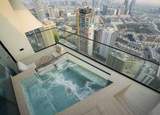 Designer 1BR with Private Pool in JVC 1